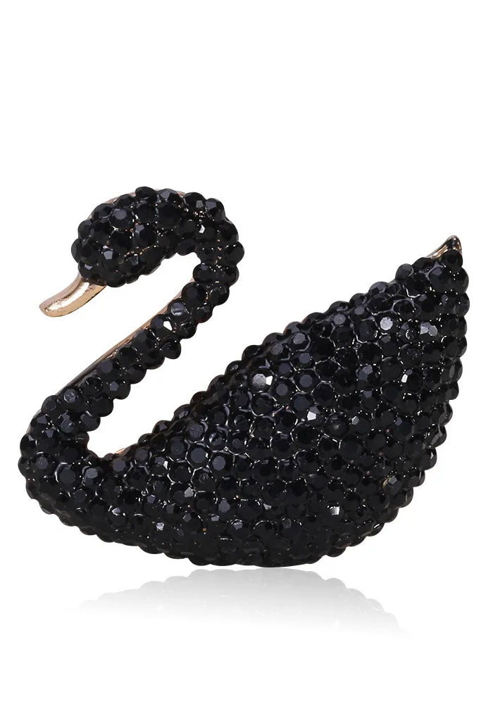 Black Swan Καρφίτσα Κύκνος με Κρύσταλλα | Καρφίτσες Pins Brooches | Black Swan Crystal Brooch