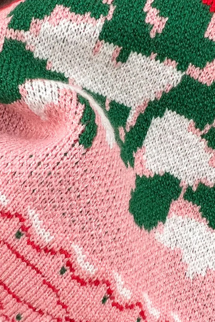 Viola Ροζ Πουλόβερ με Γατάκι | Γυναικεία Ρούχα - Πουλόβερ | Viola Pink Sweater with Cat Embroidery