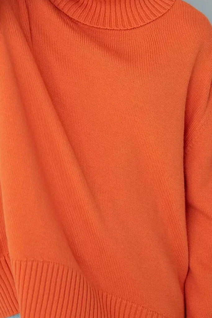 Quinn Orange Turtleneck Sweater