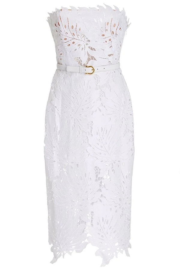 Aleut Λευκό Αμάνικο Φόρεμα