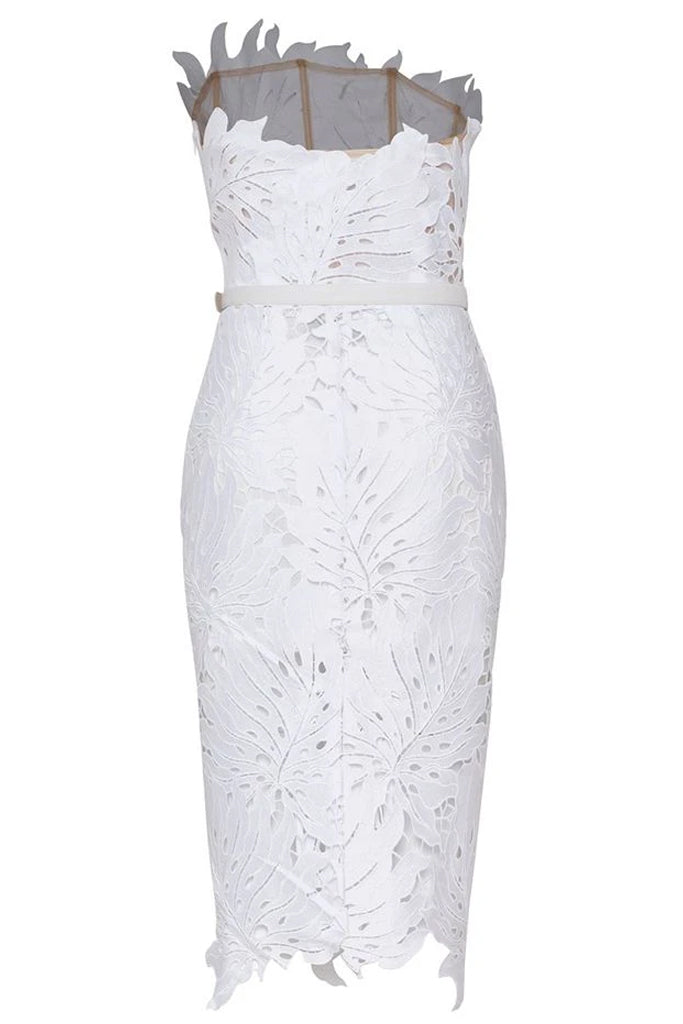Aleut Λευκό Αμάνικο Φόρεμα
