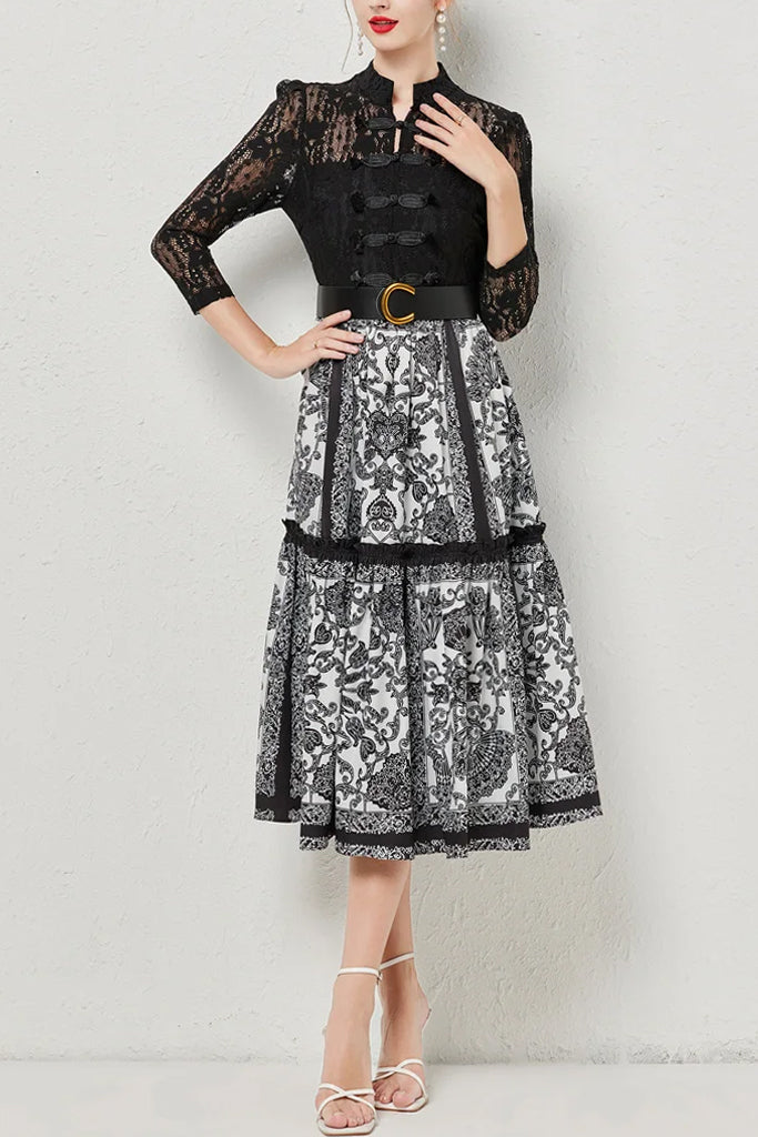 Connie Μαύρο Φόρεμα με Δαντέλα | Γυναικεία Φορέματα - Βραδινά | Connie Black Lace Dress