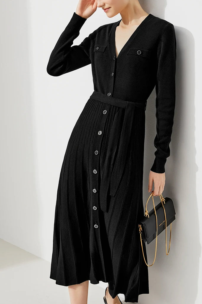 Pebbly Μαύρο Πλεκτό Φόρεμα | Φορέματα - Dresses Pebbly Black Knit Dress