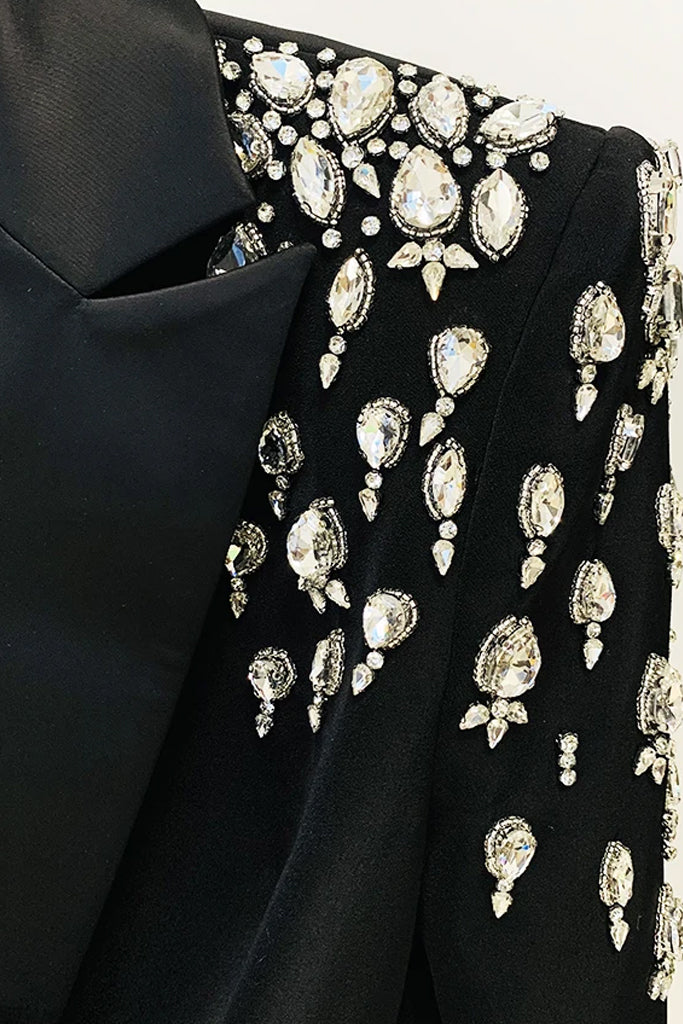 Gatsby Μαύρο Φόρεμα Σακάκι με Κρύσταλλα | Φορέματα - Dresses | Gatsby Black Blazer Dress