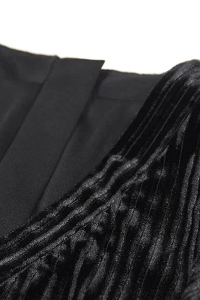 Sorrento Μαύρο Βελούδινο Φόρεμα