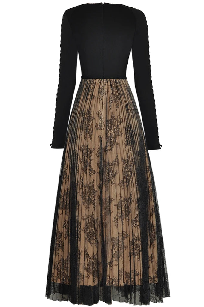 Azura Φόρεμα με Δαντέλα και Τούλι | Γυναικεία Ρούχα - Φορέματα Azura Lace and Tulle Midi Dress