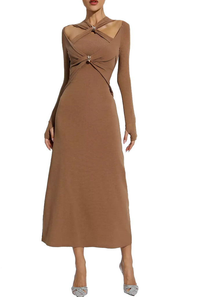 Sapphira Πλεκτό Φόρεμα | Φορέματα - Dresses | Sapphira Camel Knit Dress 