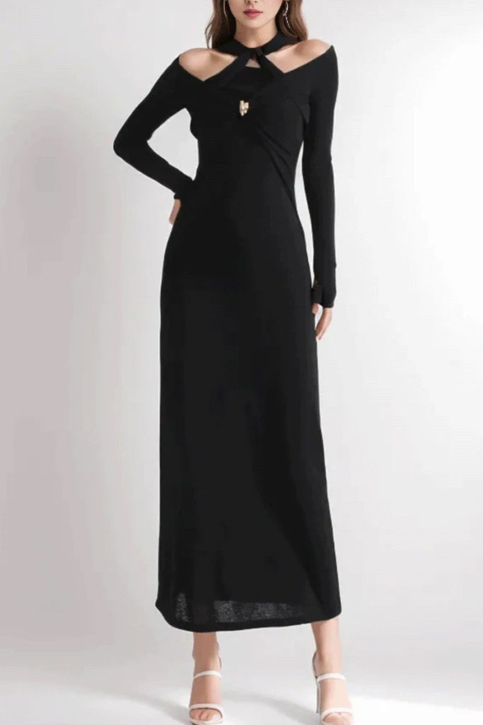 Sapphira Πλεκτό Φόρεμα | Φορέματα - Dresses | Sapphira Black Knit Dress 