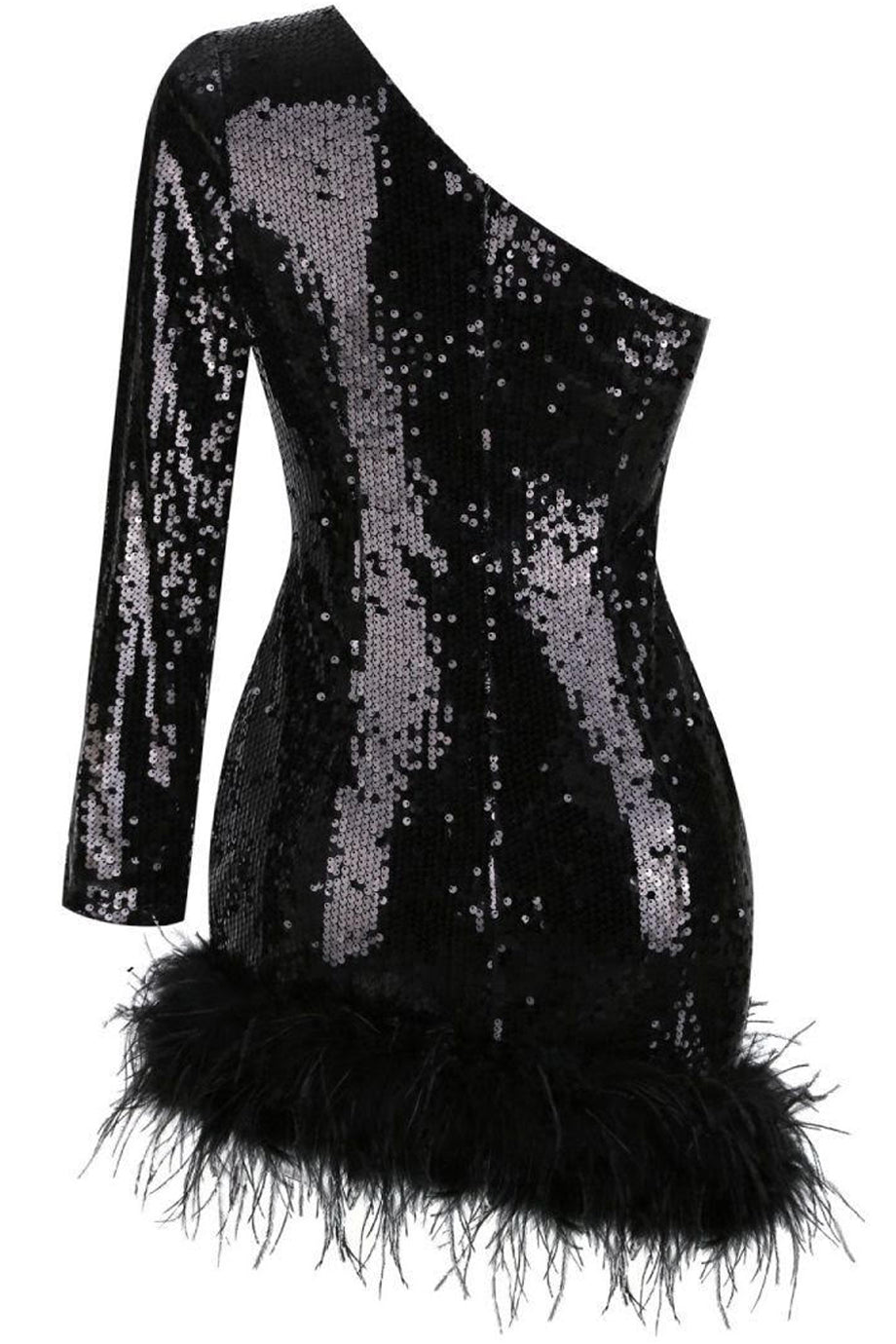 Arlisse Μίνι Φόρεμα με έναν Ώμο και Παγιέτες | Βραδινά Φορέματα Evening Dresses | Arlisse Mini Metallic One Shoulder Dress