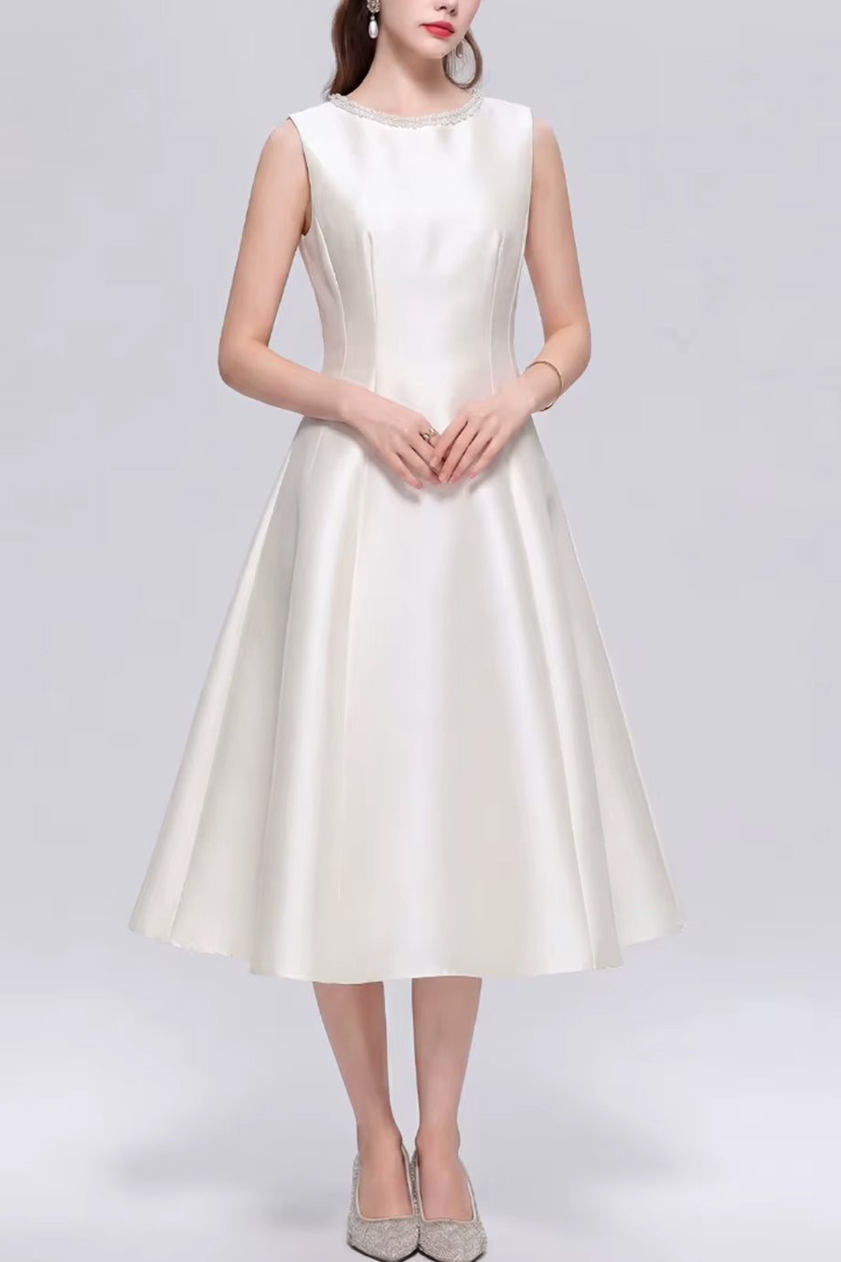 Nuriaty Midi Satin Dress
