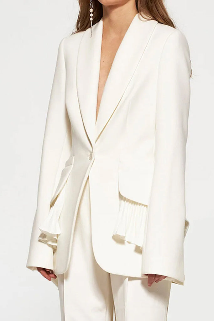 Kremonia Σακάκι με Βολάν | Γυναικεία Σακάκια - Blazer | Kremonia Notched Collar Blazer