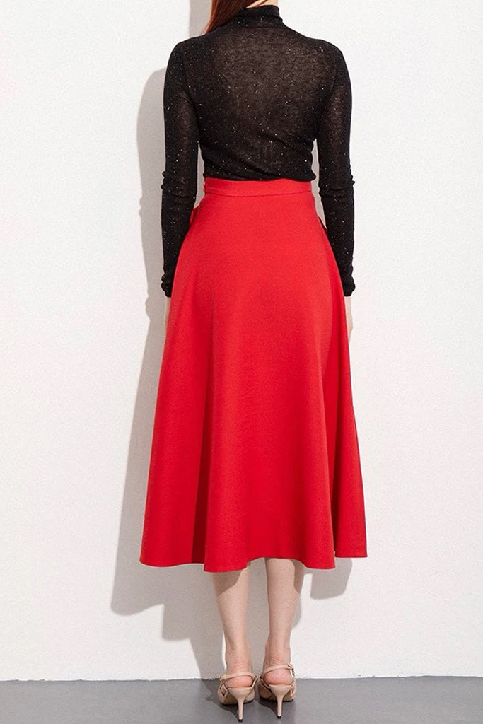 Camy Μίντι Κόκκινη Φούστα | Φούστες Skirts | Camy Midi Red Skirt