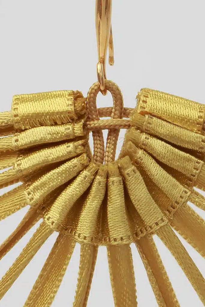 Kite Χρυσά Υφασμάτινα Σκουλαρίκια - Alexandra Tsoukala | Σκουλαρίκια Earrings Kite Gold Earrings