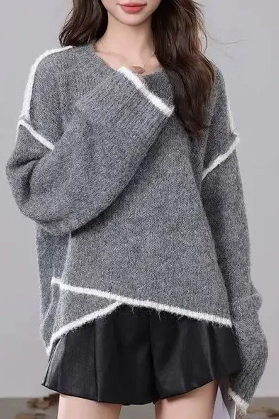 Arialta Πλεκτό Ασύμμετρο Πουλόβερ