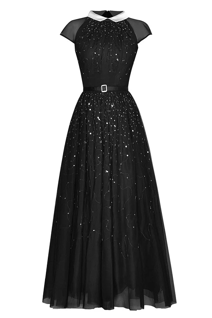 Lupita Μαύρο Βραδινό Φόρεμα με Τούλι