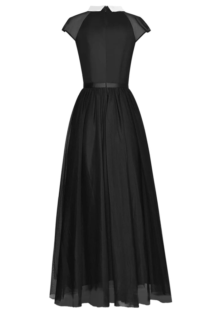 Lupita Μαύρο Βραδινό Φόρεμα με Τούλι