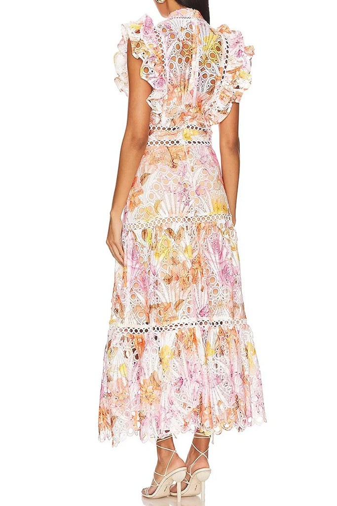 Meliora Πολύχρωμο Φόρεμα με Βολάν | Φορέματα - Dresses | Meliora Multicolor Ruffled Dress