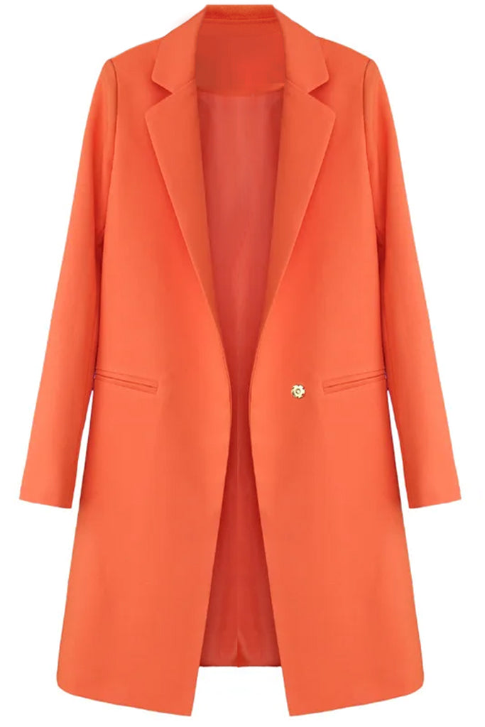 Rosilia Πορτοκαλί Σακάκι Πανωφόρι | Σακάκια - Jackets Coats | Rosilia Orange Suit Jacket