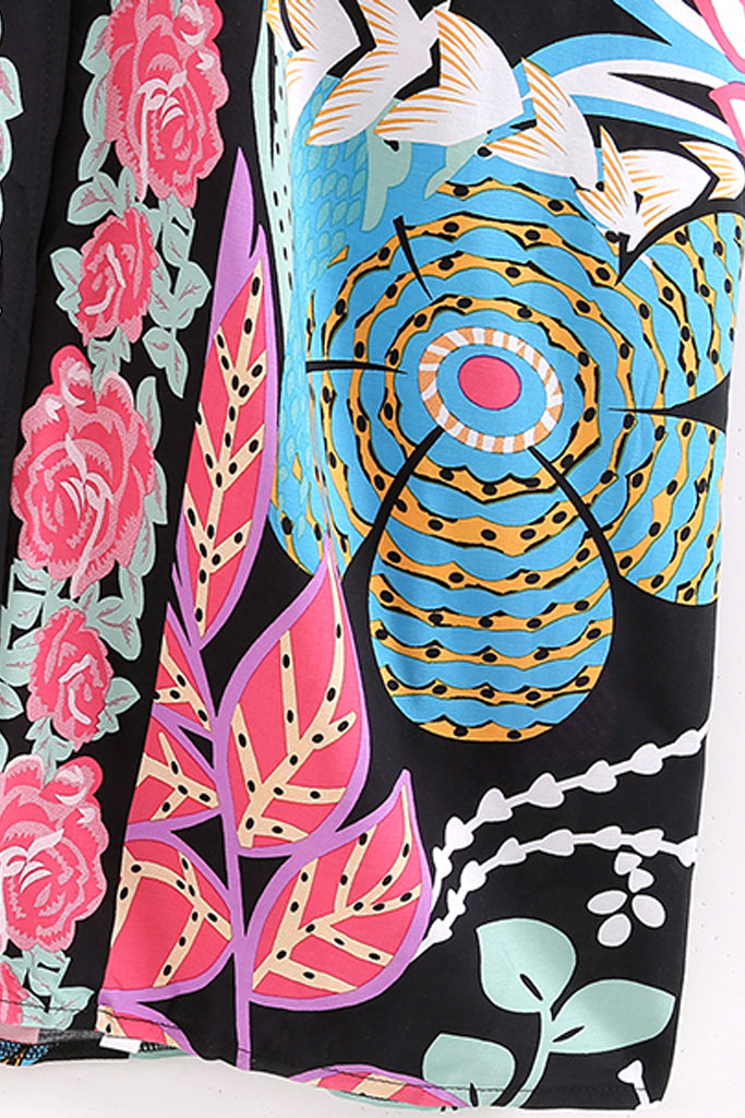 Masaru Πολύχρωμο Εμπριμέ Κιμονό | Γυναικεία Ρούχα - Beachwear - Loungewear | Masaru Multicolor Floral Kimono