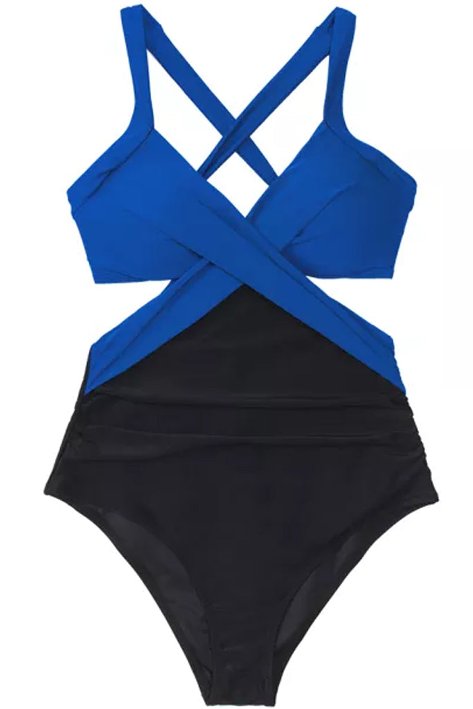 Logan Μπλε Μαύρο Δίχρωμο Ολόσωμο Μαγιό | Γυναικεία Μαγιό - Beachwear - Ολόσωμα Μαγιό