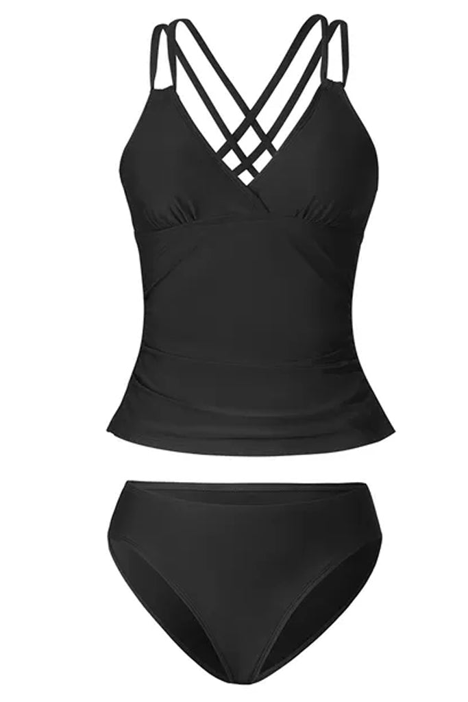 Cabot Μαύρο Μπικίνι Μαγιό με Μακρύ Τοπ | Γυναικεία Μαγιό - Μπικίνι - Beachwear