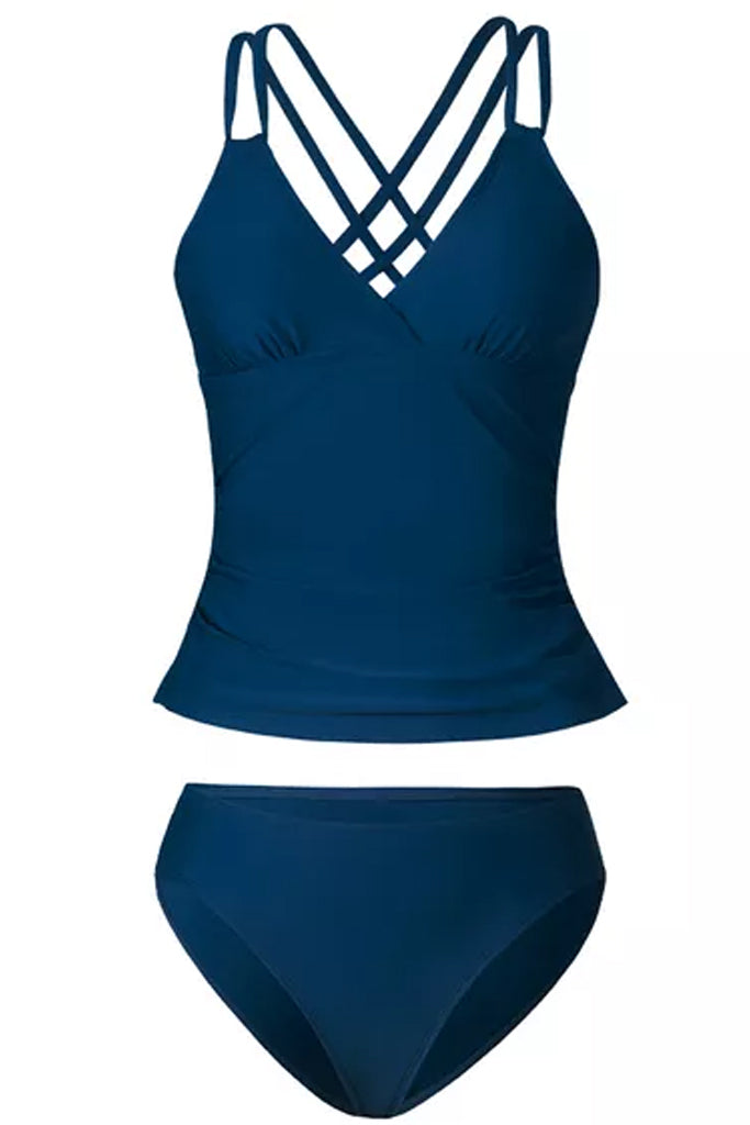 Cabot Μπλε Μπικίνι Μαγιό με Μακρύ Τοπ | Γυναικεία Μαγιό - Μπικίνι - Beachwear
