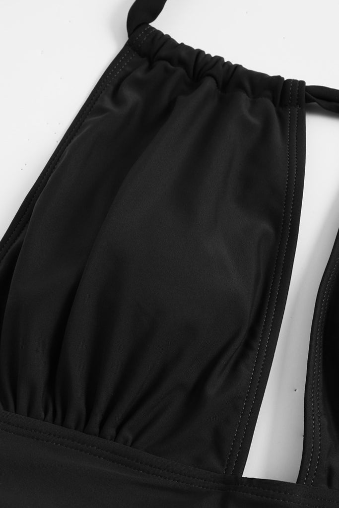 Solid Μαύρο Ολόσωμο Μαγιό | Γυναικεία Μαγιό -  Ολόσωμα - Swimwear | Solid Black One Piece Swimsuit