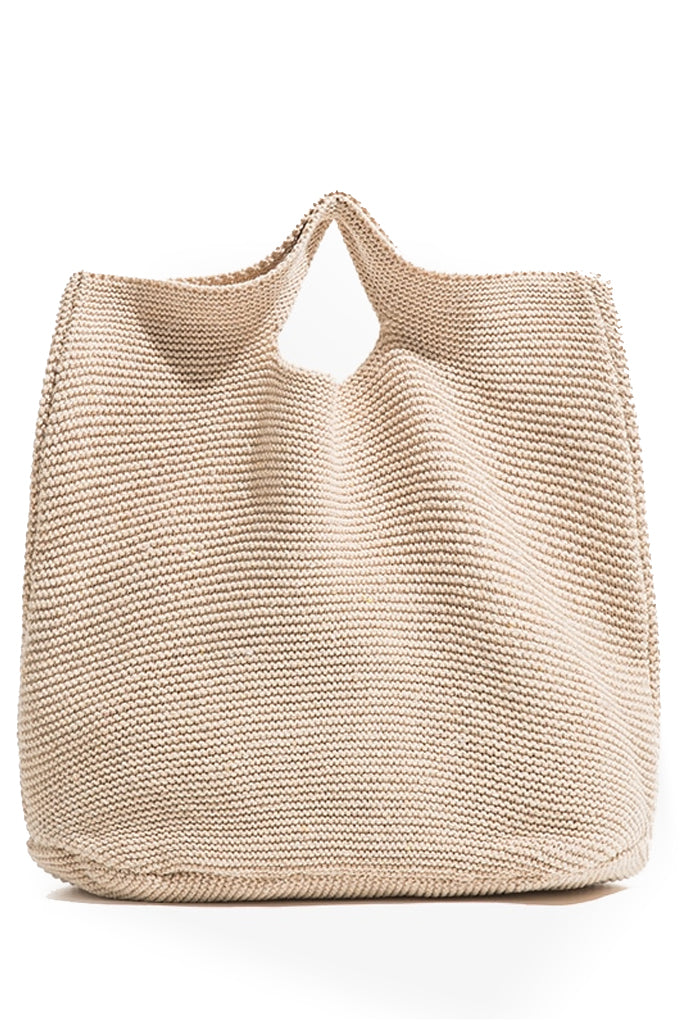 Ileny Ιβουάρ Τσάντα με Χοντρή Πλέξη | Γυναικείες Τσάντες - Tote Bags- Makayla