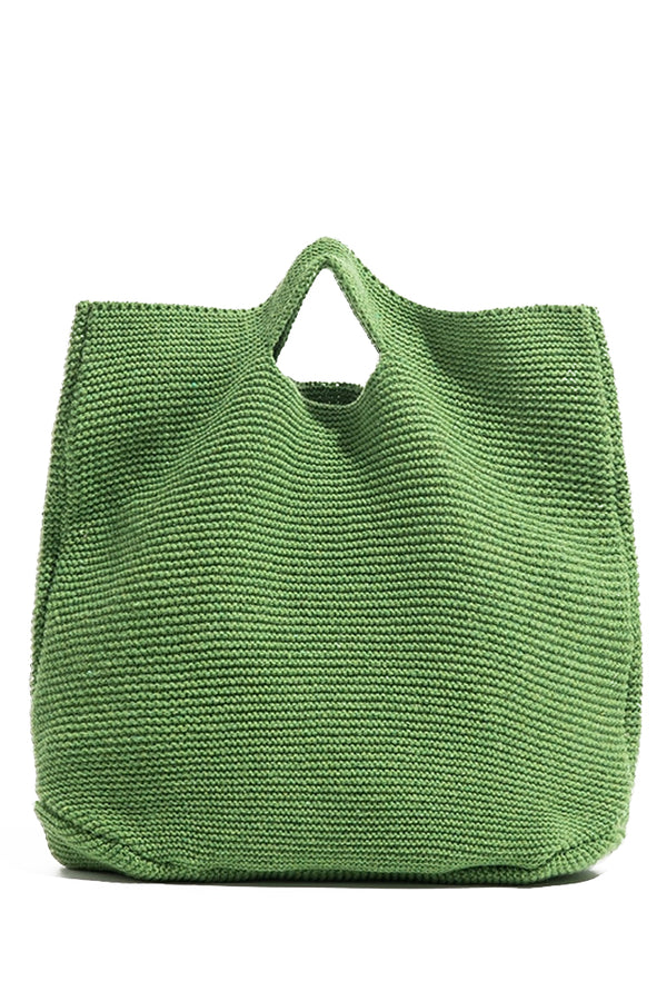 Ileny Πράσινη Τσάντα με Χοντρή Πλέξη | Γυναικείες Τσάντες - Tote Bags- Makayla