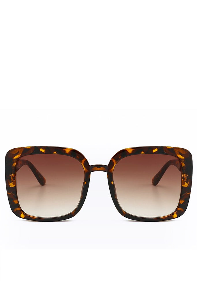 Jalety Brown Leopard Oversized Fashion Sunglasses