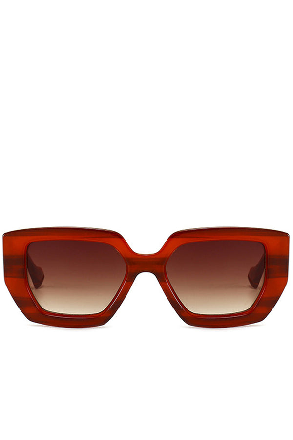 Amberta Κεχριμπαρί Tετράγωνα Fashion Γυαλιά Ηλίου | Γυναικεία Γυαλιά Ηλίου - Regardez Amberta  Amber Oversized Square Fashion Sunglasses