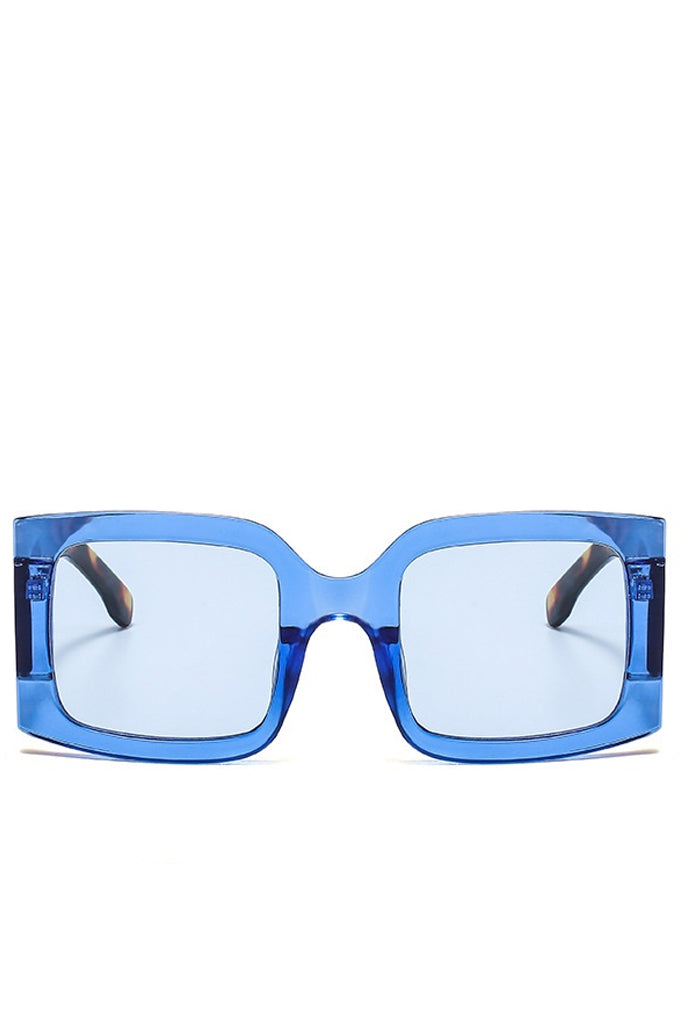 Selonty Μπλε Tετράγωνα Oversized Fashion Γυαλιά Ηλίου | Γυναικεία Γυαλιά Ηλίου - Regardez Selonty Blue Oversized Square Fashion Sunglasses