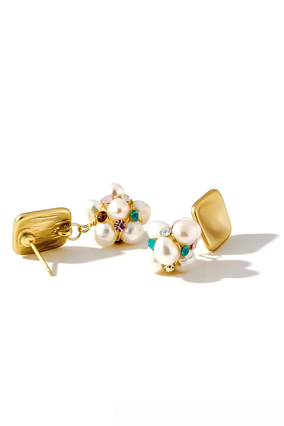 Rayne Λευκά Σκουλαρίκια με Πέρλες και Κρύσταλλα - ISABEL ROCHE | Κοσμήματα