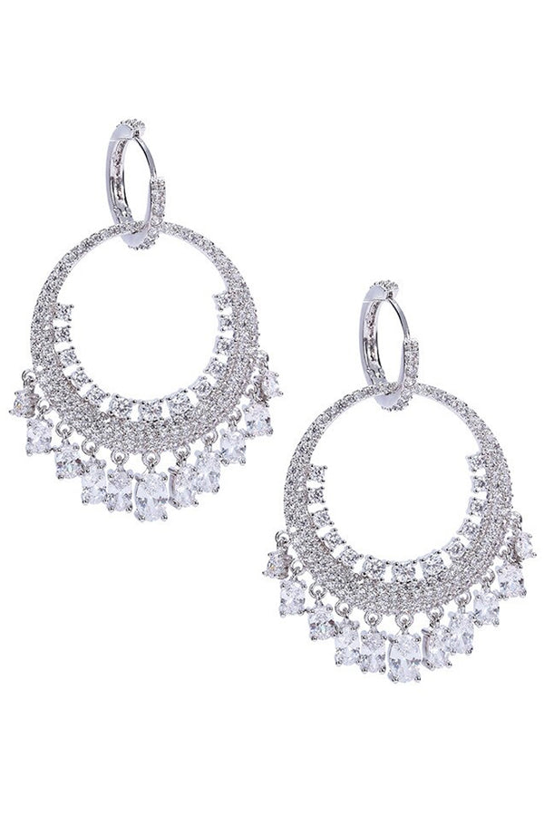 Gloria Σκουλαρίκια Κρίκοι με Διάφανα Κρύσταλλα | Κοσμήματα - Σκουλαρίκια Κρίκοι