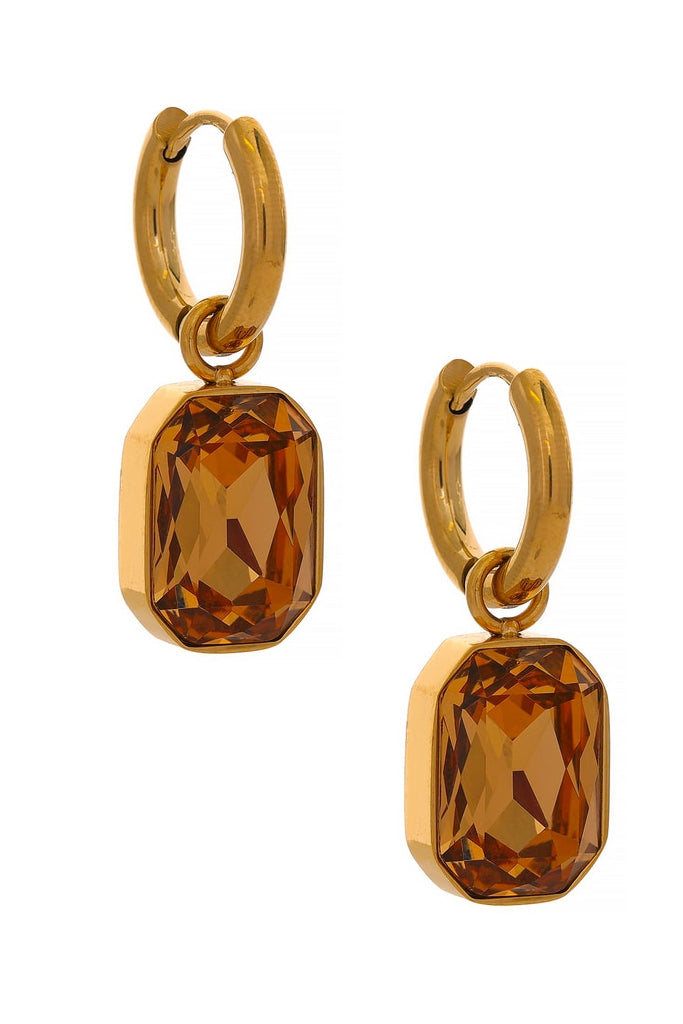 Vinka Χρυσά Σκουλαρίκια Κρίκοι με Κρύσταλλα | Κοσμήματα - Σκουλαρίκια με Κρύσταλλα