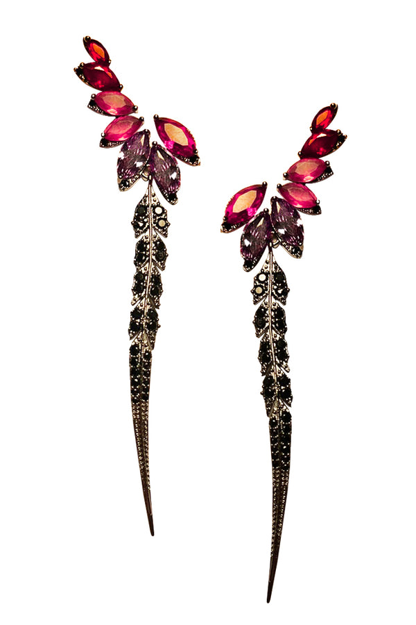 Baluga Μακριά Σκουλαρίκια με Κρύσταλλα | Κοσμήματα - Σκουλαρίκια με Κρύσταλλα - Baluga Long Crystal Pierced Earrings