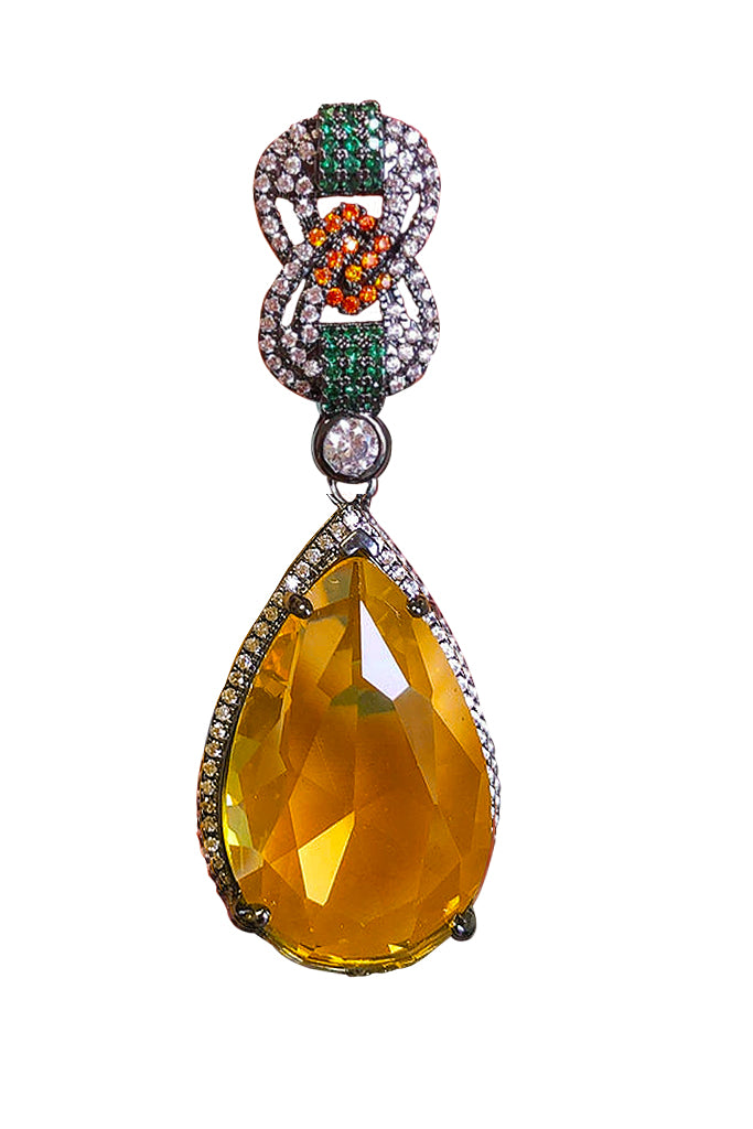 Sartony Κίτρινα Σκουλαρίκια με Κρύσταλλα | Κοσμήματα - Σκουλαρίκια με Κρύσταλλα - Sartony Yellow Crystal Earrings
