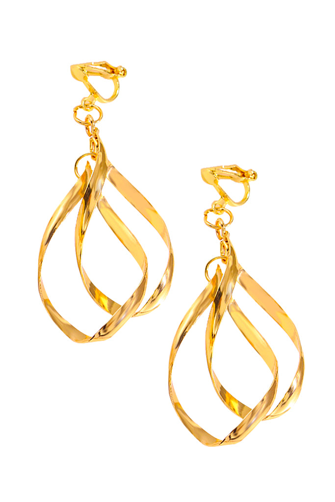 Sarza Gold Clip Earrings