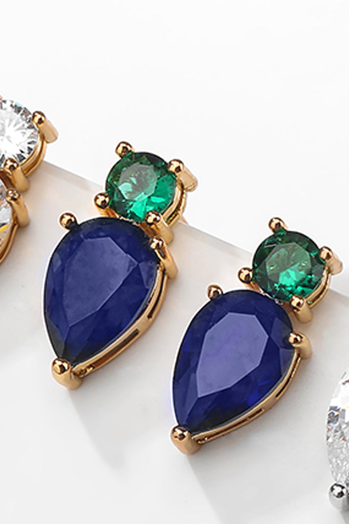 Saterna Πολύχρωμα Σκουλαρίκια με Κρύσταλλα | Κοσμήματα - Σκουλαρίκια | Saterna Multicolor Crystal Pierced Earrings