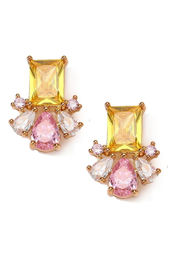 Kartonia Πολύχρωμα Σκουλαρίκια με Κρύσταλλα | Κοσμήματα - Σκουλαρίκια | Kartonia Multicolor Crystal Pierced Earrings