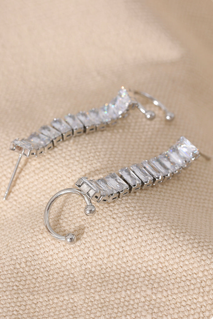 Bling Ασημί Σκουλαρίκια με Κρύσταλλα | Κοσμήματα - Σκουλαρίκια | Bling Silver Crystal Earrings