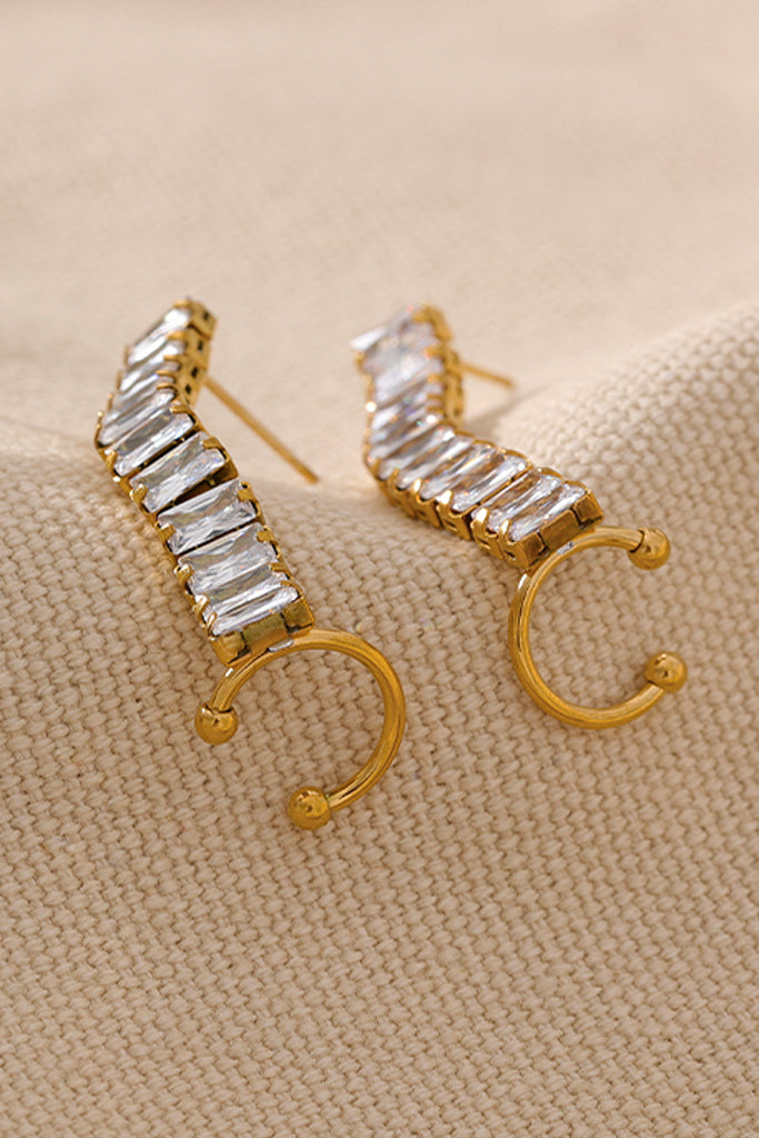 Bling Χρυσά Σκουλαρίκια με Κρύσταλλα | Κοσμήματα - Σκουλαρίκια | Bling Gold Crystal Earrings
