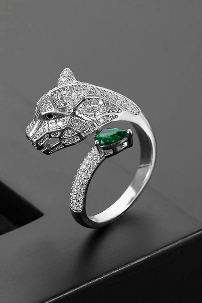 Leopard Ασημί Δαχτυλίδι με Κρύσταλλα | Κοσμήματα - Δαχτυλίδια