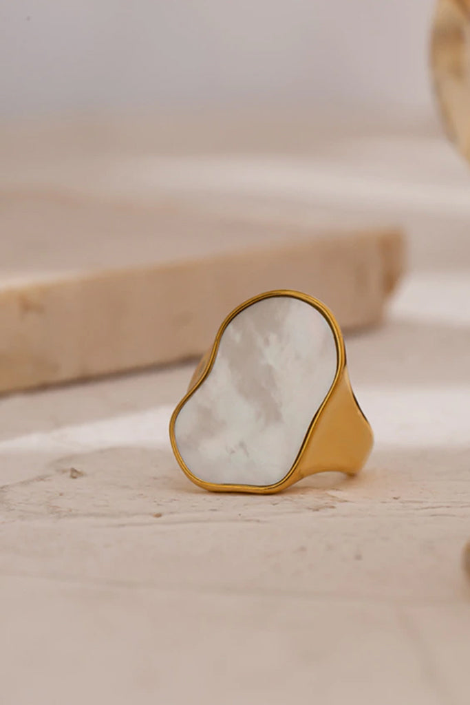 Selma Gold Ring with Ivory