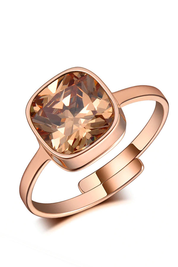 Lotte Δαχτυλίδι με Κρύσταλλο σε Ροζ Χρυσό | Κοσμήματα - Δαχτυλίδια