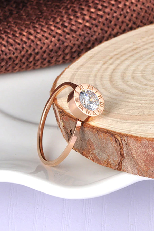 Keane Δαχτυλίδι με Κρύσταλλο σε Ροζ Χρυσό | Κοσμήματα - Δαχτυλίδια
