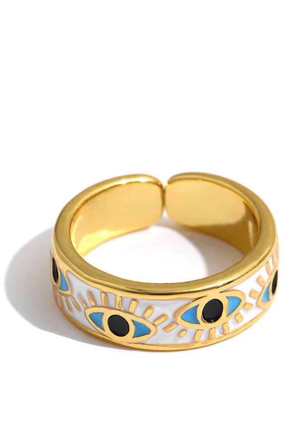 Aviria Χρυσό Δαχτυλίδι με Μάτι | Κοσμήματα - Δαχτυλίδια