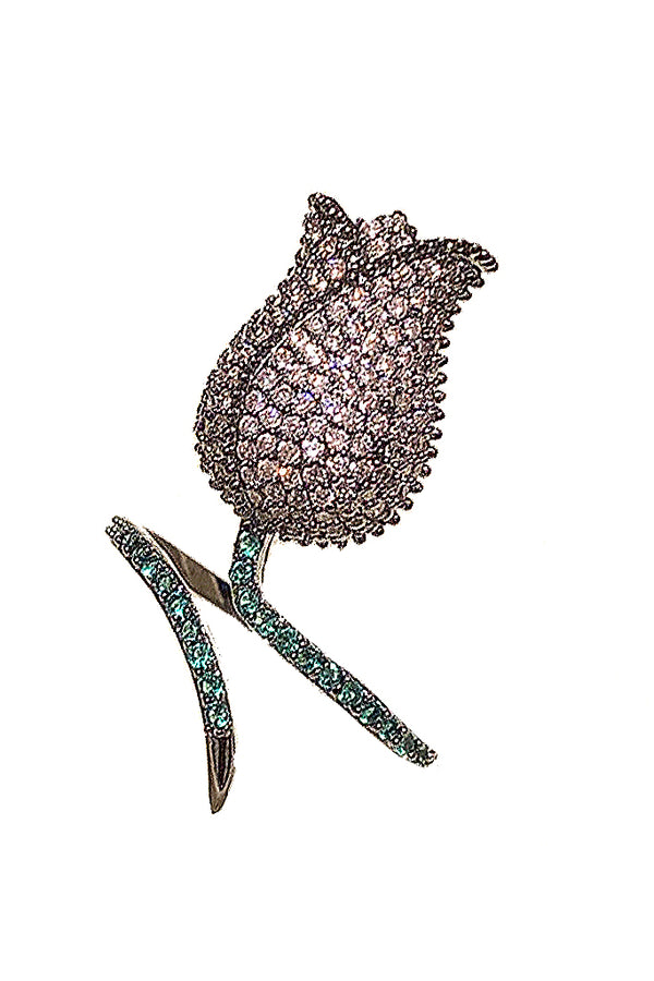 Wallis Δαχτυλίδι Λουλούδι με Κρύσταλλα | Κοσμήματα - Δαχτυλίδια