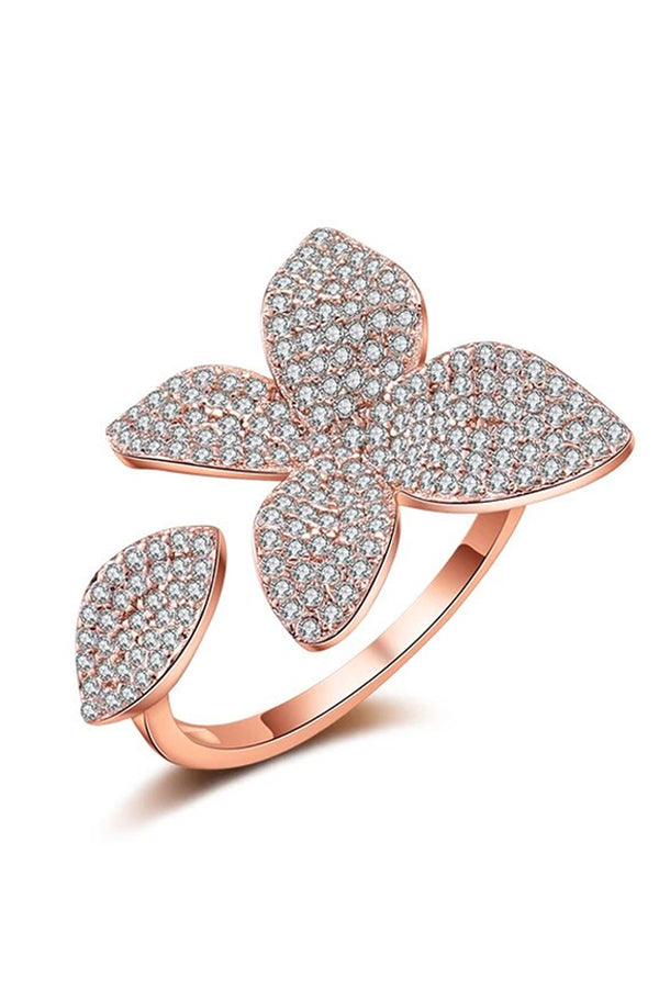 Jasmine Δαχτυλίδι Λουλούδι με Κρύσταλλα | Κοσμήματα - Δαχτυλίδια