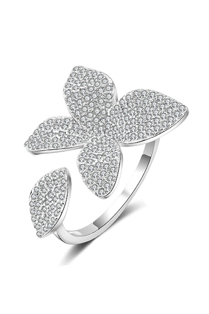 Jasmine Δαχτυλίδι Λουλούδι με Κρύσταλλα | Κοσμήματα - Δαχτυλίδια